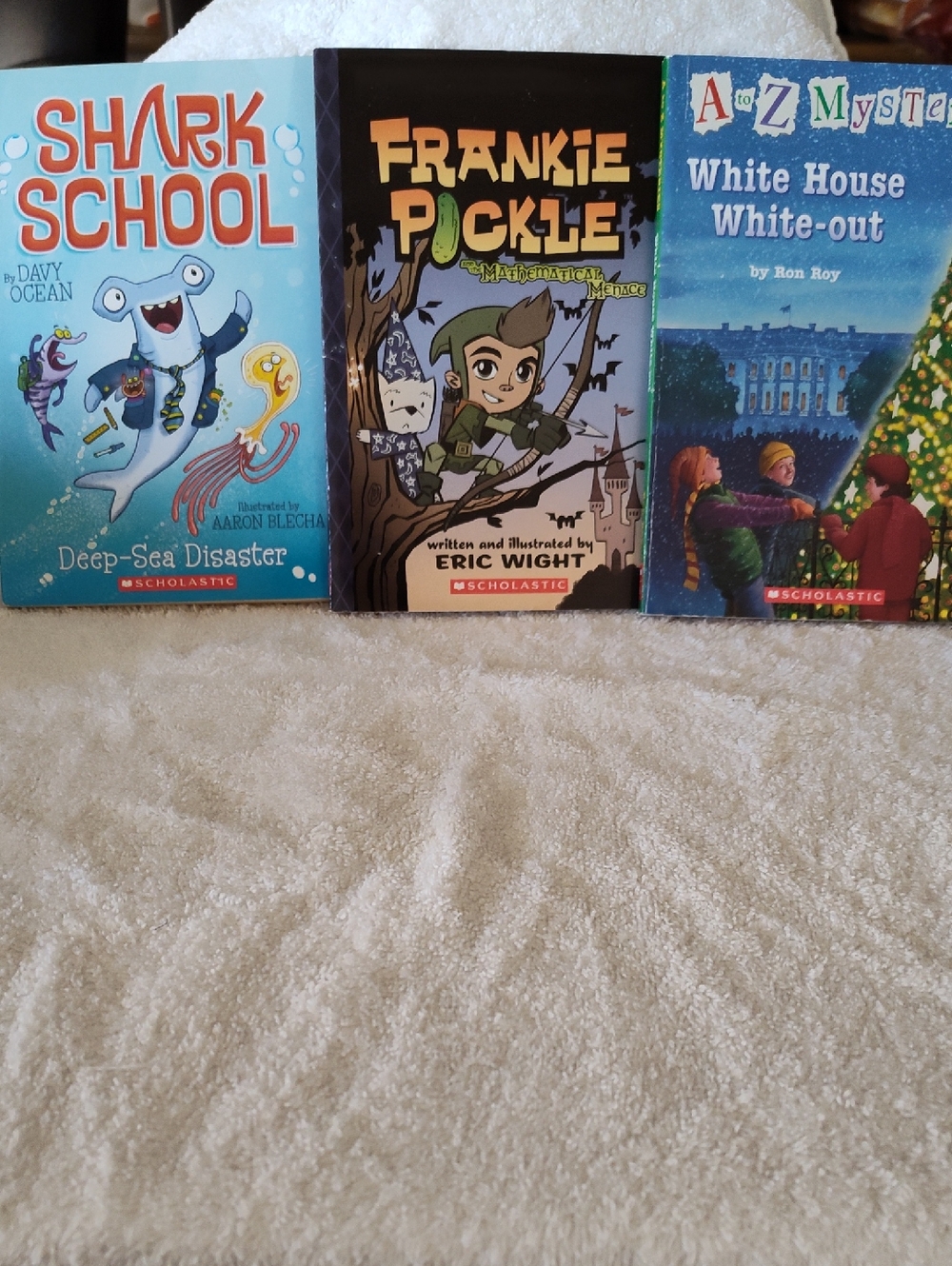 Scholastic Shark School, White House White Out And Frankie Pickle Books